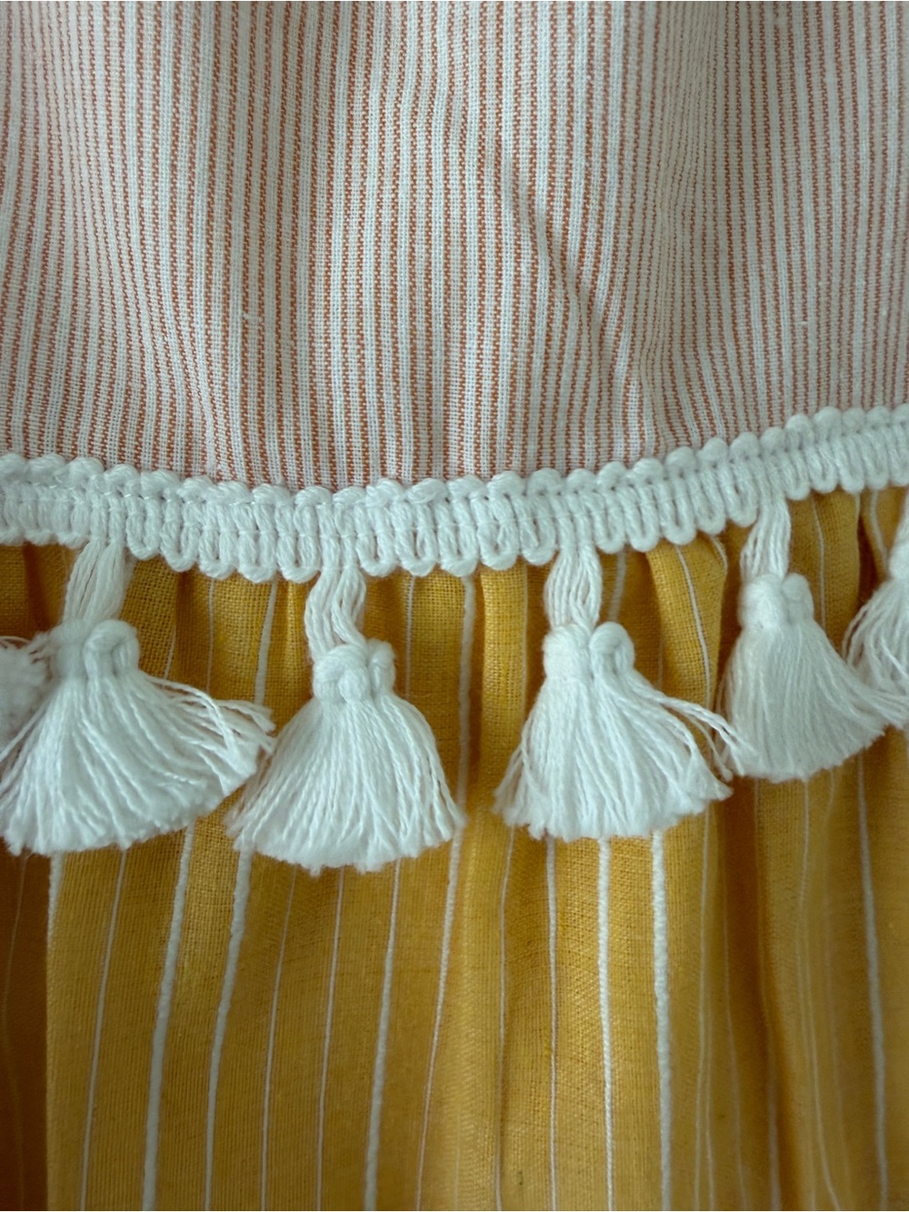 NWT English Factory/Anthropologie Pink/Yellow Tassel Mini Skirt- S- MSRP $75 - Picture 5 of 15
